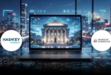 Illustration showing HashKey Exchange and Franklin Templeton launching the tokenized Franklin OnChain U.S. Government Liquidity Fund in Asia through HashKey Earn, highlighting the growth of tokenized real-world assets.