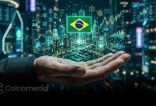 Illustration of Itaú, ANBIMA, and OpenAssets collaborating on a blockchain-based pilot to tokenize fixed-income securities in Brazil.