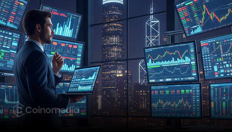 Chart showing crypto trading volume falling to approximately $15 billion, marking the year's lowest level and a 70% decline from January's peak, according to Kaiko.