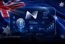 Illustration showing Nexo launching regulated crypto-backed Credit Lines in Australia, alongside Nexo Booster, Nexo Growth, and the Wealth Club loyalty program under Australia's consumer credit framework.