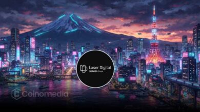 Illustration of Laser Digital Japan receiving approval as Japan's first newly registered crypto exchange in four years, highlighting its plans to provide liquidity services and institutional digital asset trading.
