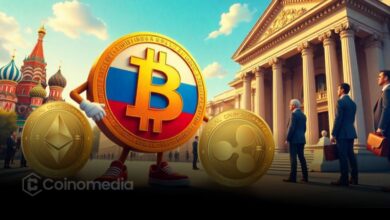Infographic highlighting survey results showing that 69% of Russians see no practical use for cryptocurrencies despite ongoing legalization discussions.