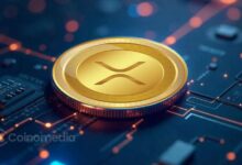 Chart showing XRP realized volatility on Binance declining to its lowest level in three months, indicating reduced daily price fluctuations and calmer market conditions.