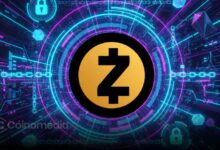 Illustration showing Zcash's new open-source toolkit reducing private transaction times from more than three seconds to under 200 milliseconds, highlighting faster privacy-focused blockchain transactions.