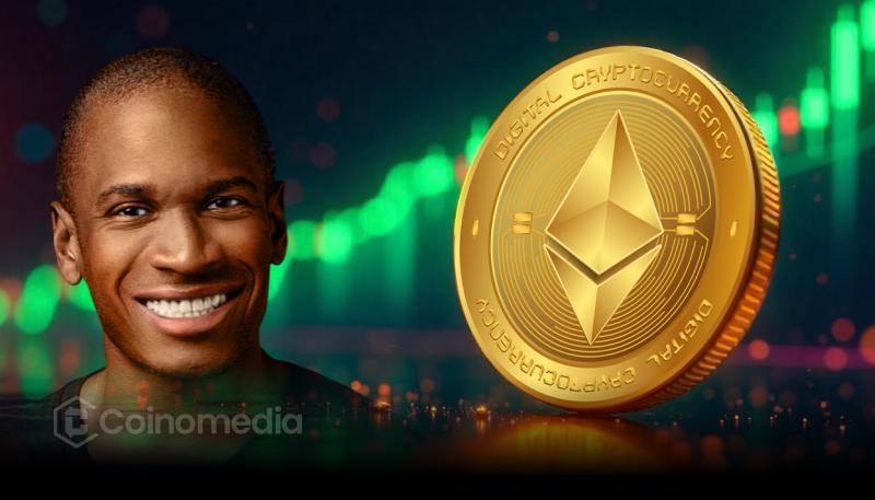 llustration of Arthur Hayes alongside Ethereum and Bitcoin logos, highlighting his view that ETH is his largest holding after BTC and could rally above $5,000 after reclaiming $3,000.