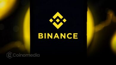 Chart showing Binance spot trading volume falling to 10% of perpetual futures volume, highlighting CryptoQuant analyst João Wedson's observation of the growing dominance of derivatives trading.