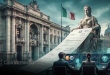 Illustration showing Italy's central bank introducing mandatory sanctions screening for every cryptocurrency transfer, highlighting stricter AML and compliance requirements for digital asset transactions.