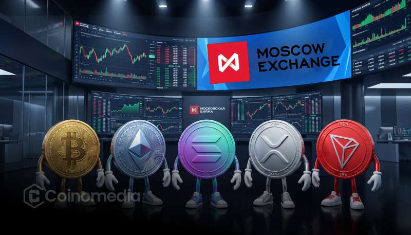 MOEX crypto futures linked to Bitcoin, Ethereum, Solana, XRP and TRON launching on Moscow Exchange for qualified investors on September 22.