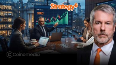 Strategy STRC stock recovering toward its $100 offering price as Michael Saylor's company purchases shares following a steep selloff.