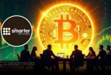 Illustration showing The Smarter Web Company purchasing 35 Bitcoin worth $2.7 million, increasing its total corporate Bitcoin holdings to 2,747 BTC.