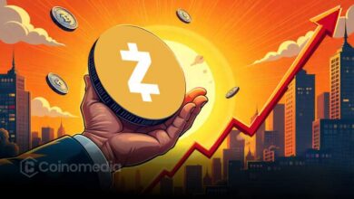Illustration showing Zcash reducing block times from 75 seconds to 25 seconds while retaining its Bitcoin-style halving schedule, highlighting faster transaction confirmations and unchanged tokenomics.