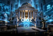 Illustration showing OpenReserve, a blockchain-powered 24/7 bank backed by a16z, receiving preliminary approval for a U.S. national bank charter, highlighting the evolution of blockchain-based banking.