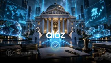 Illustration showing OpenReserve, a blockchain-powered 24/7 bank backed by a16z, receiving preliminary approval for a U.S. national bank charter, highlighting the evolution of blockchain-based banking.