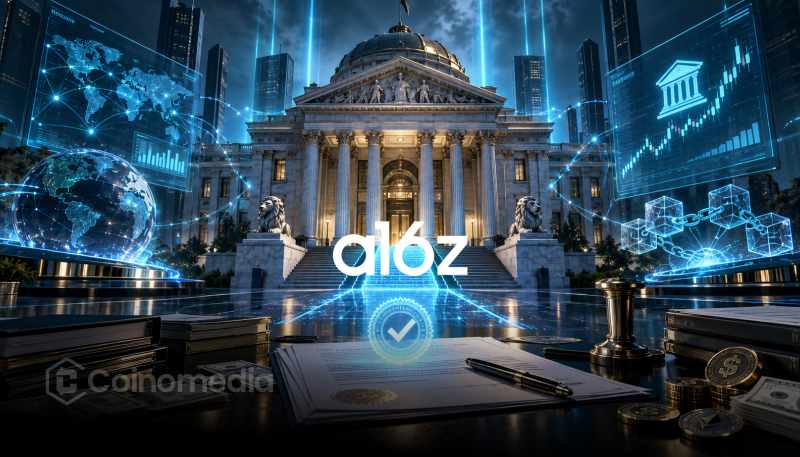 Illustration showing OpenReserve, a blockchain-powered 24/7 bank backed by a16z, receiving preliminary approval for a U.S. national bank charter, highlighting the evolution of blockchain-based banking.