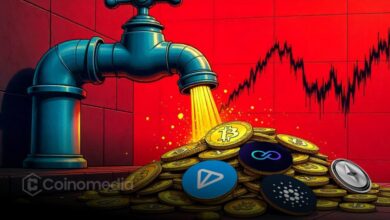 Illustration showing Bitcoin falling below $77,000, triggering over $95.34 million in crypto long liquidations as leveraged traders faced a sharp market downturn.