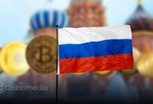 Illustration highlighting Russia's new crypto law taking effect on September 1, establishing a legal framework for cryptocurrency trading, custody services, and cross-border settlements.