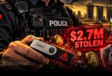 Ledger wallet security alert in Singapore after police report malicious hardware implants in retail hardware wallets linked to $2.7 million in cryptocurrency losses.